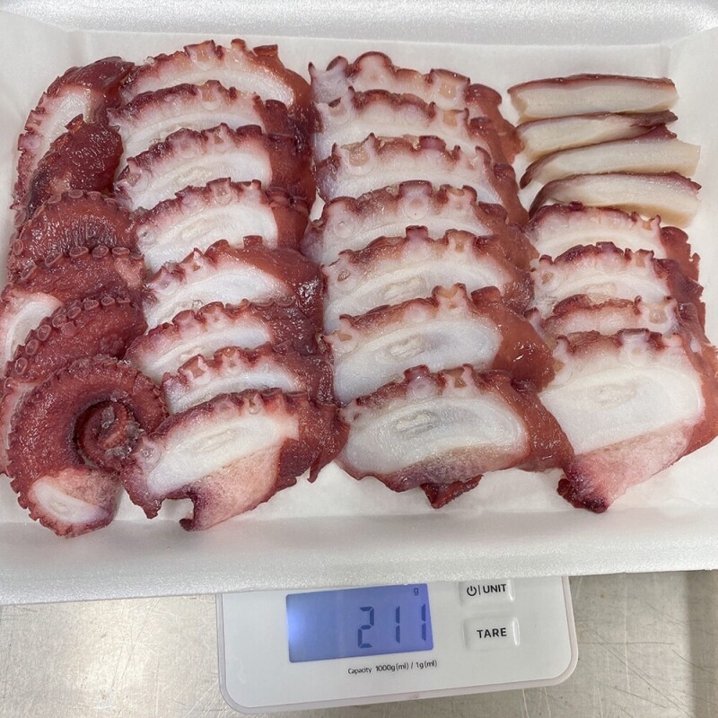 명품대게킹크랩,동해안 자연산 피문어 슬라이스 1팩(200g)